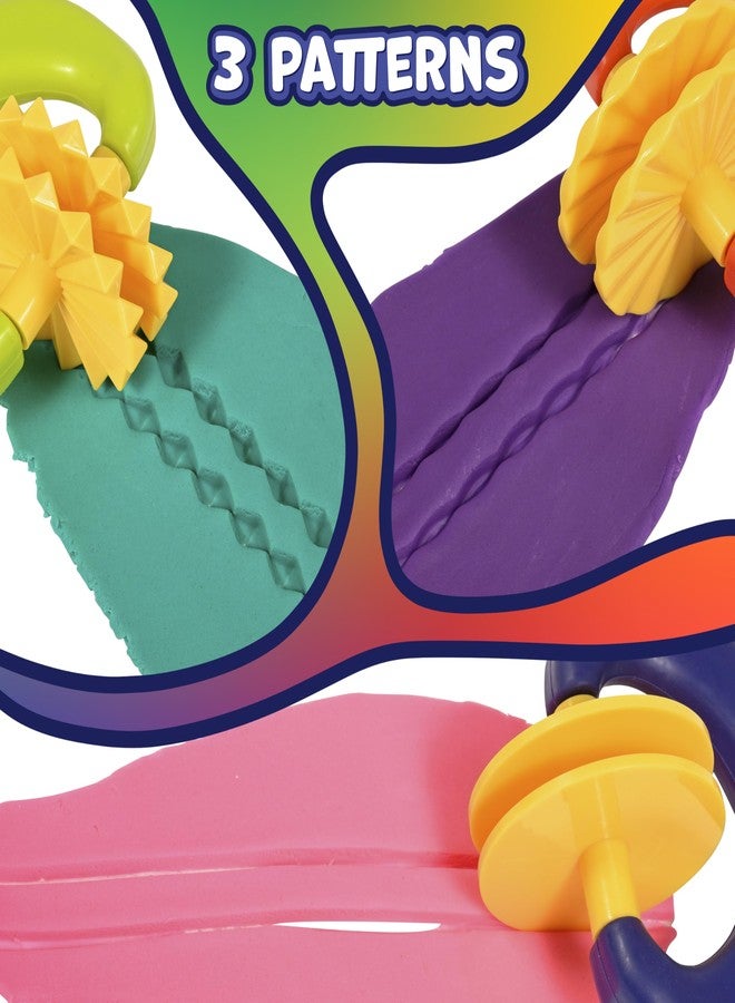 Ready 2 Learn Chunky Dough Strip Cutters - 3 Patterns - Plastic Dough Cutters for Kids - Toddler Art Supplies - Clay Tools for Kids - Image 4